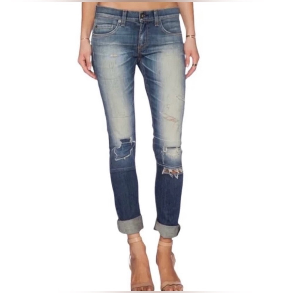 rag & bone Blue Distressed Women Jeans